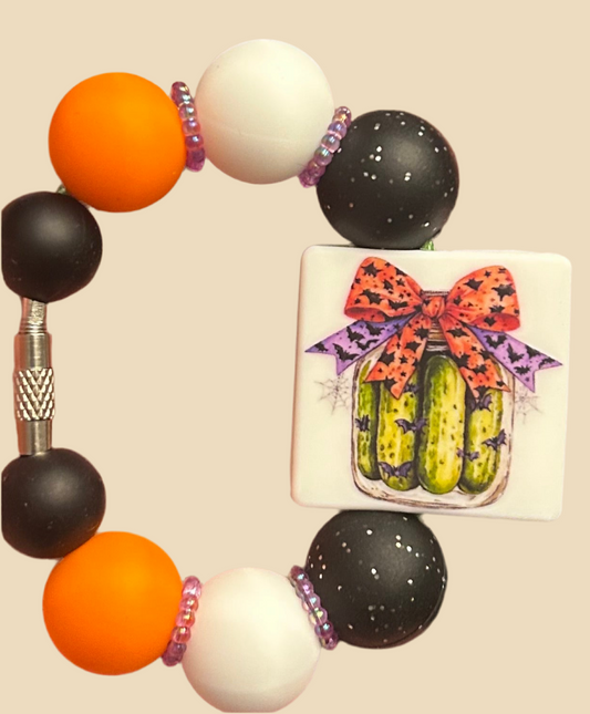 Halloween Pickle Jar Handle Charm