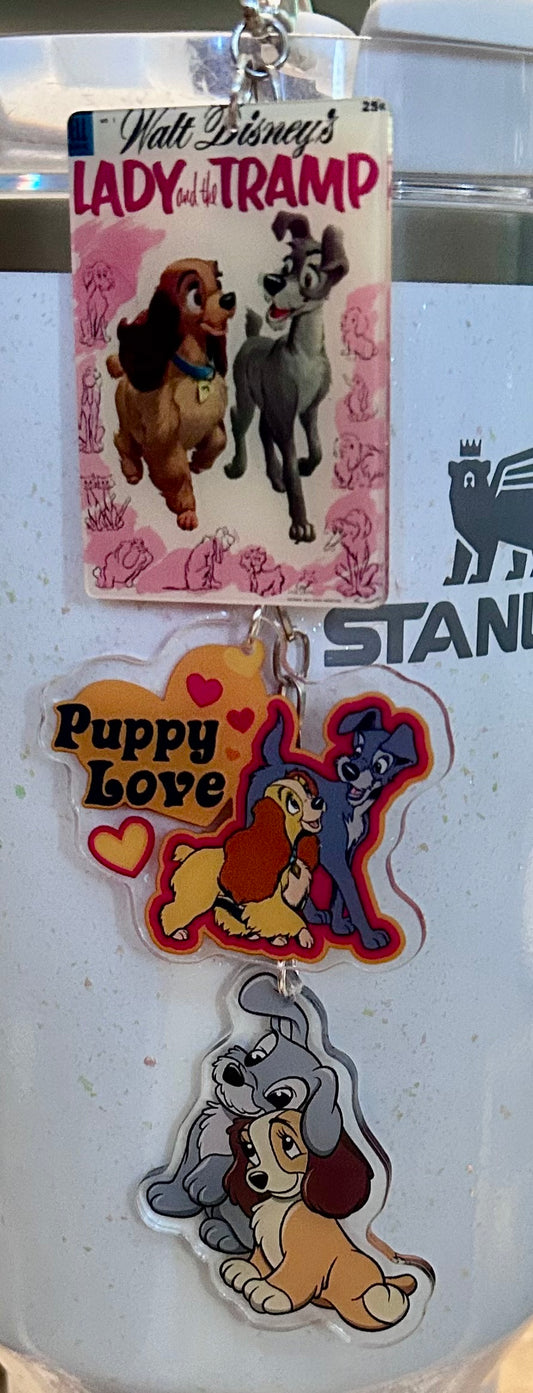 Dog Straw Topper Dangle Charm