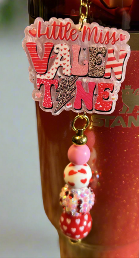 Little Miss Valentine Straw Dangle