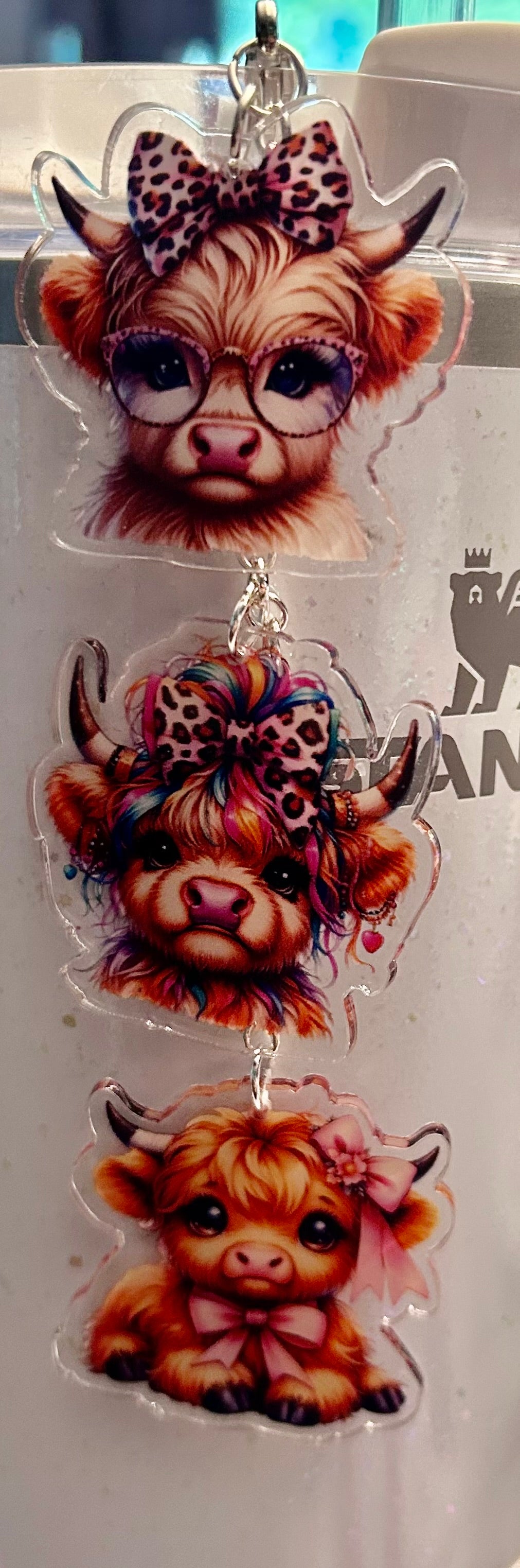 Cows Straw Topper Dangle Charm