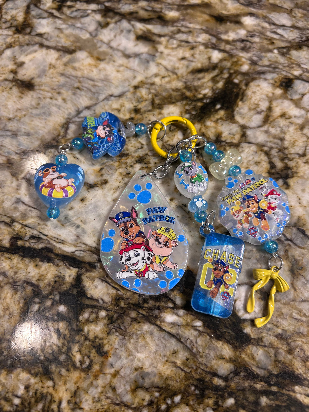 Straw Topper Bag Key Charm