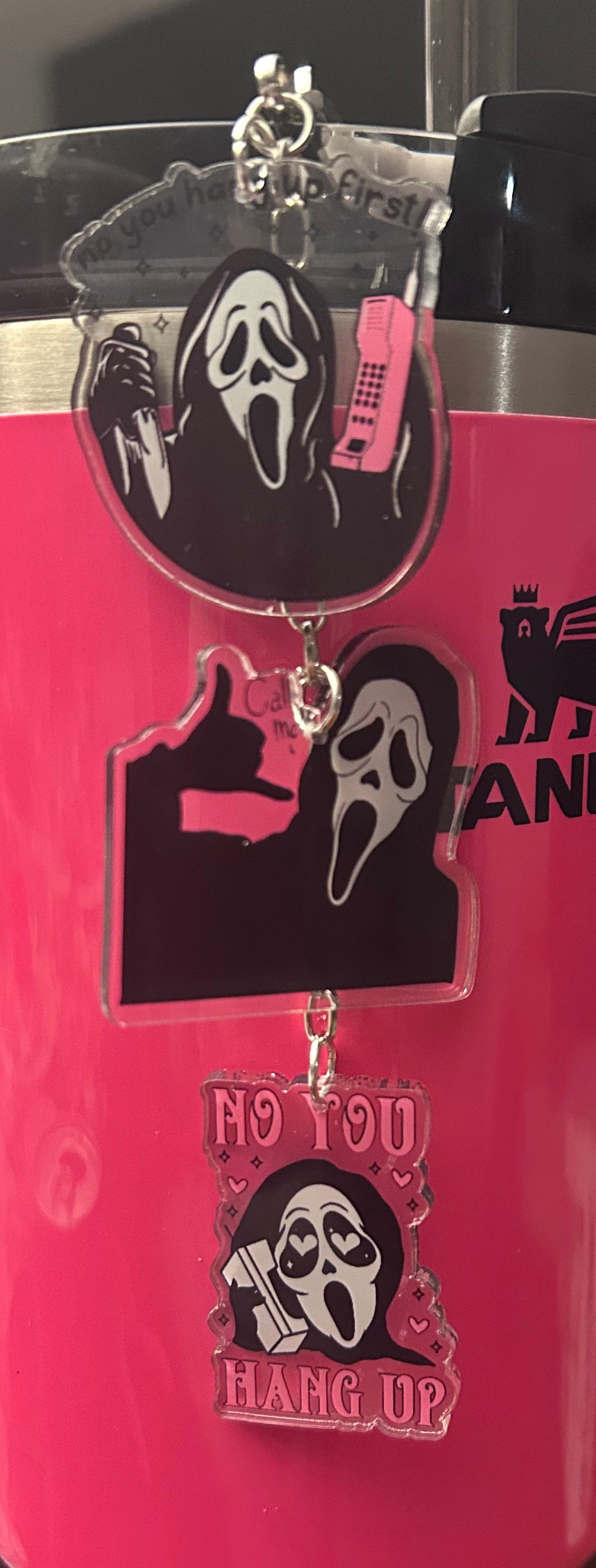 Ghost Straw Topper Dangle Charm