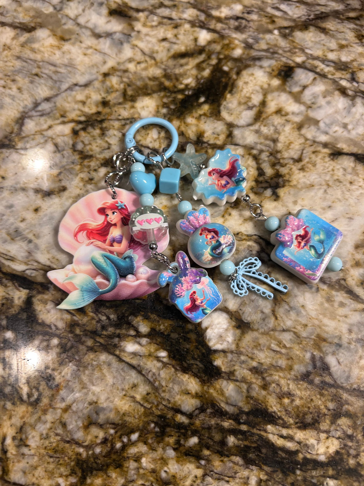 Straw Topper Bag Key Charm