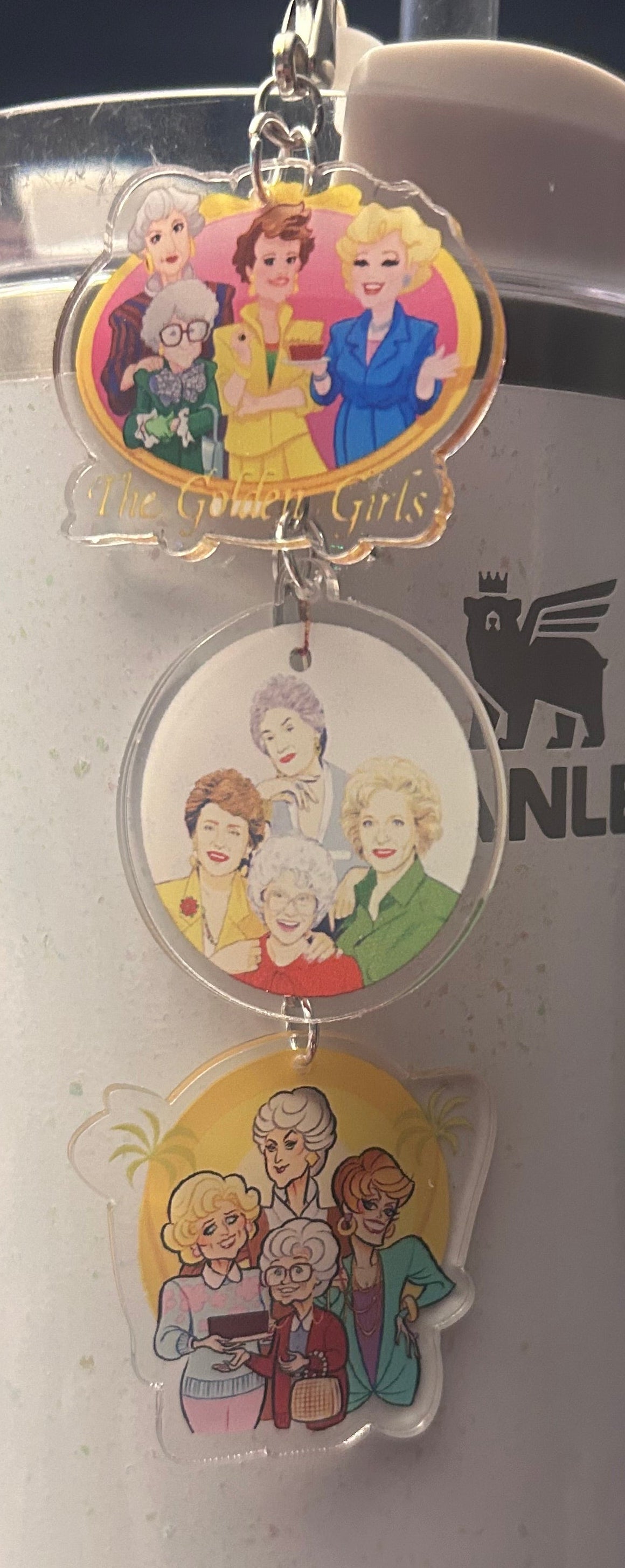 Old Friends Straw Topper Dangle Charm