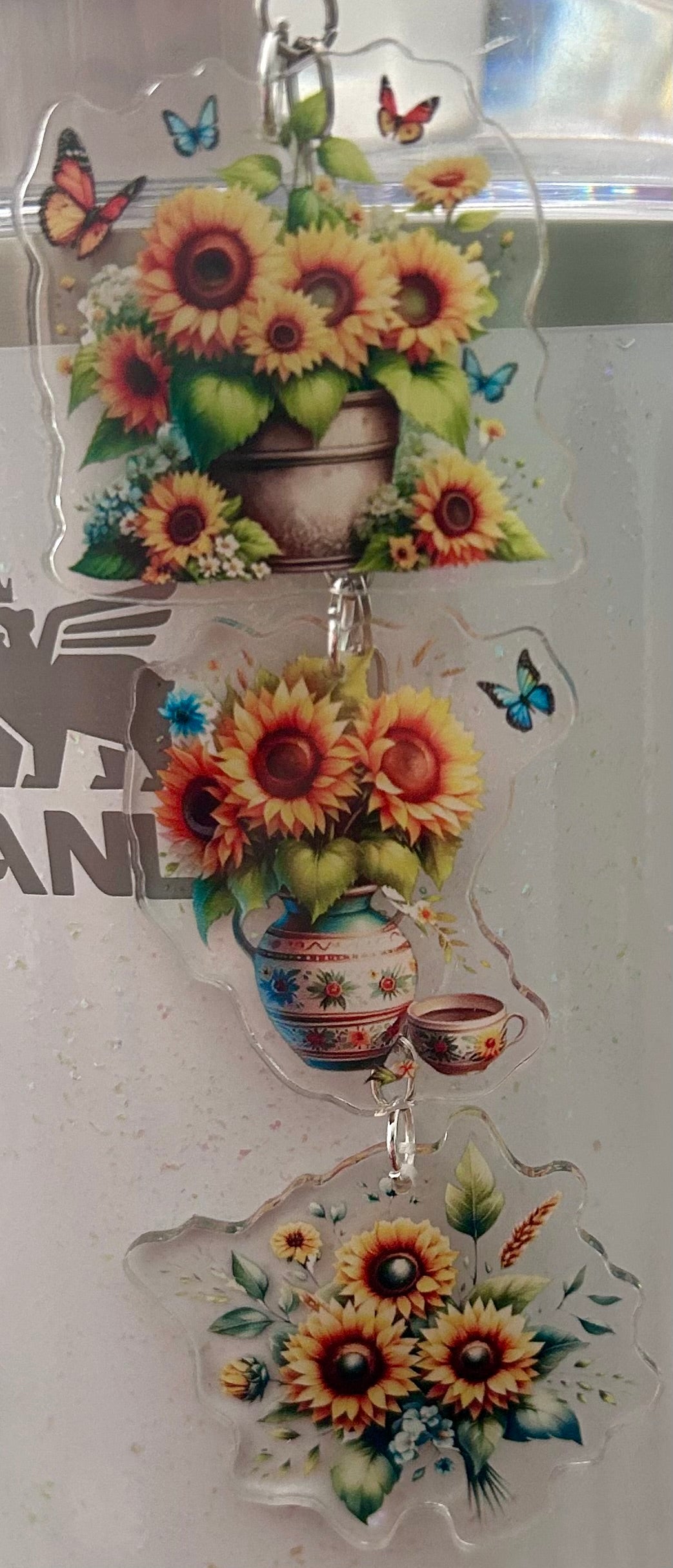 Sunflowers Straw Topper Dangle Charm