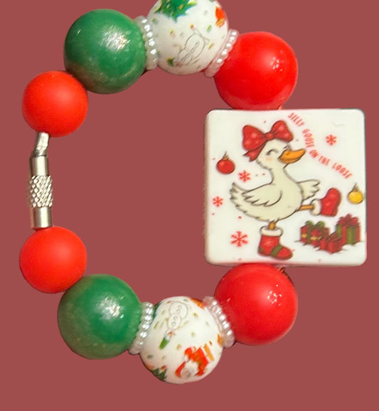 Goose Straw Dangle and Handle Charm Topper Set