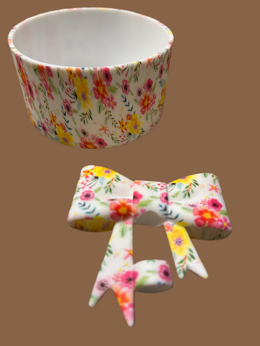 Flower Boot and Straw Topper Set