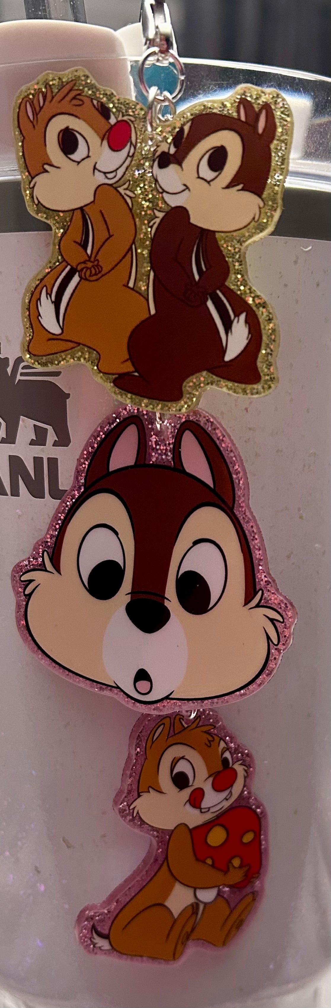 Chipmunk Straw Topper Dangle Charm