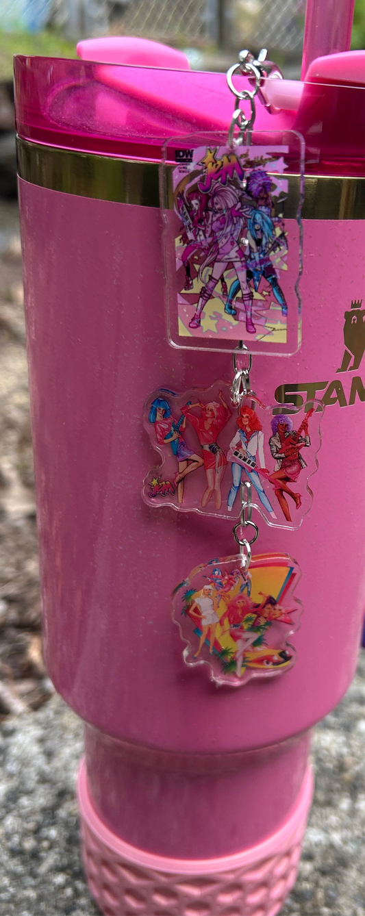 Rocker Straw Topper Dangle Charm