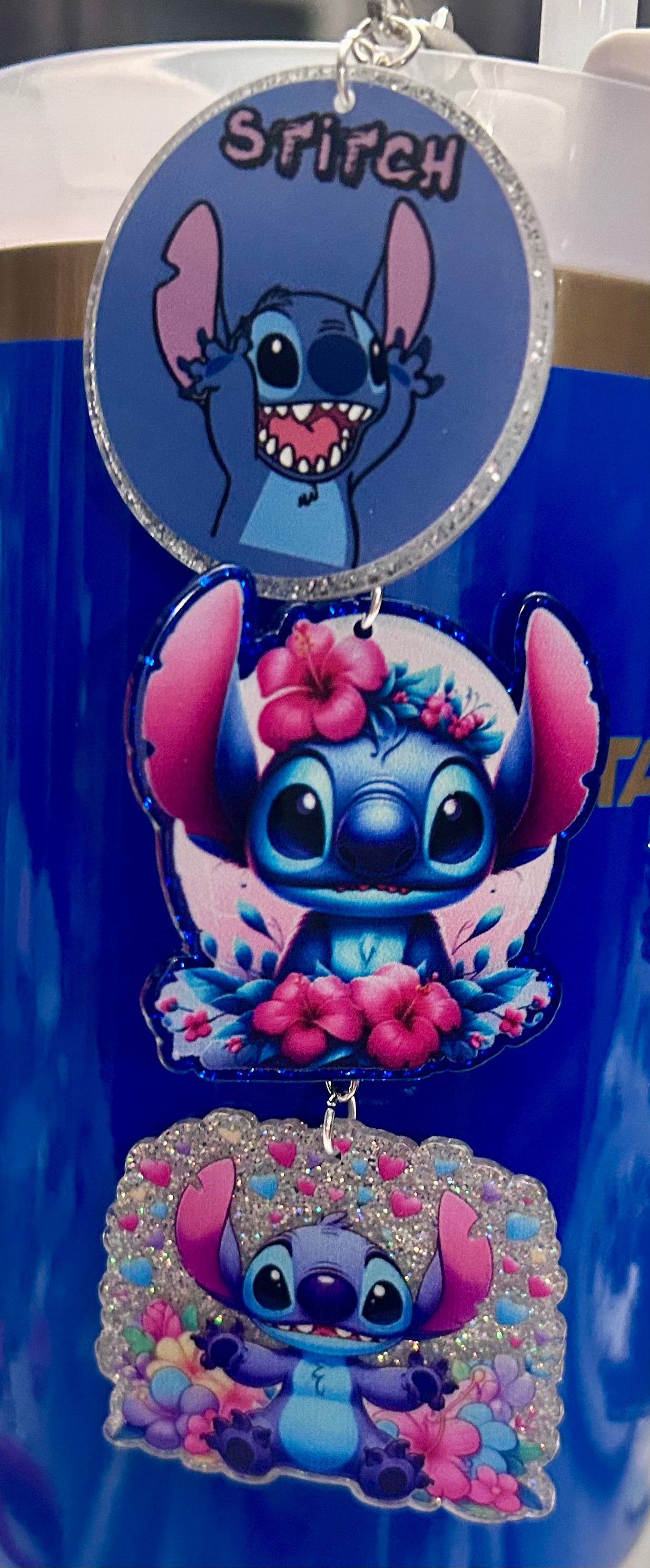 Blue Straw Topper Dangle Charm