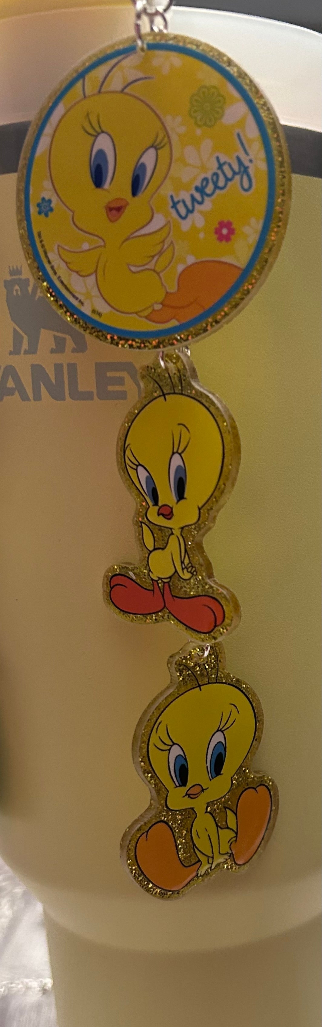 Bird Straw Topper Dangle Charm