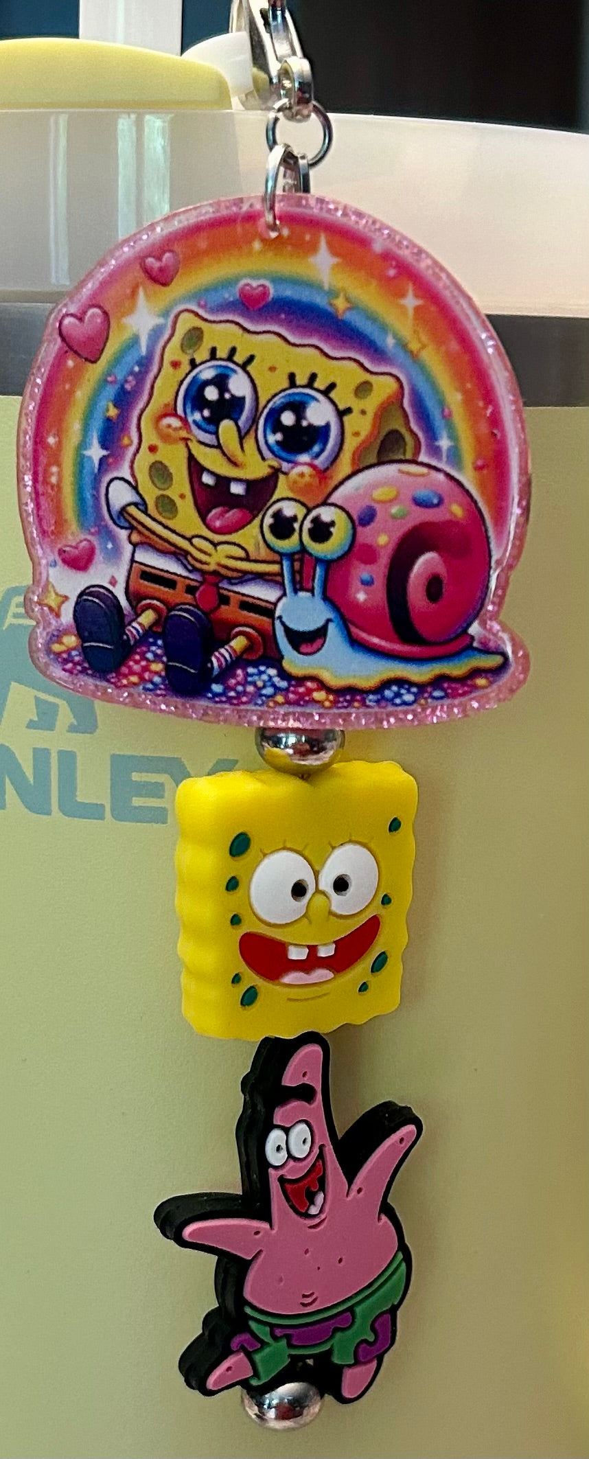 Sponge Girl Straw Topper Dangle Charm