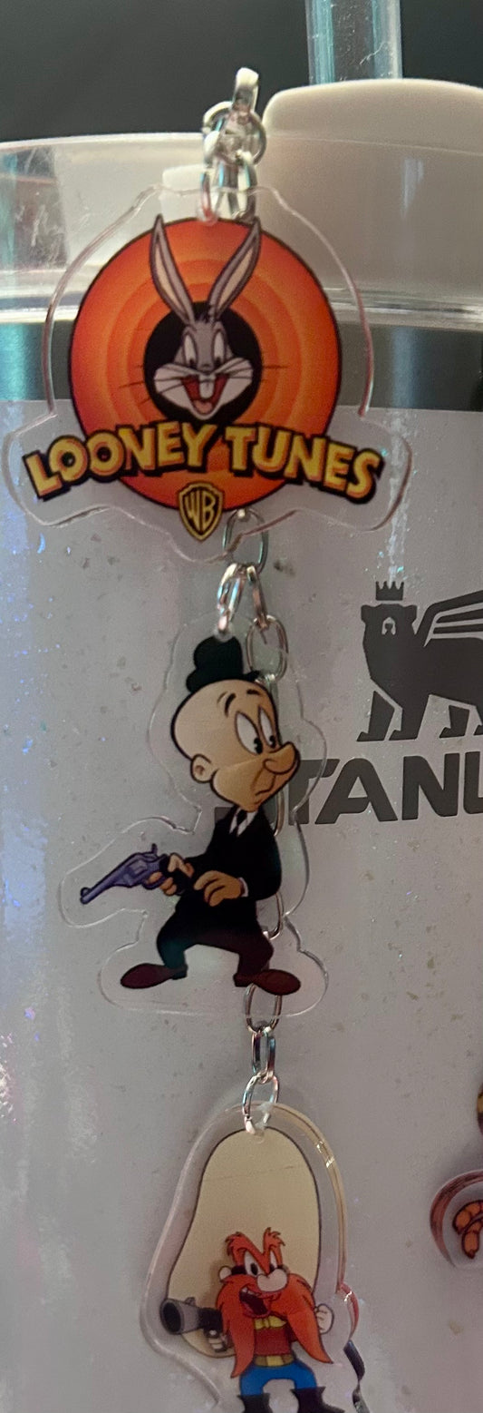 Looney Straw Topper Dangle Charm