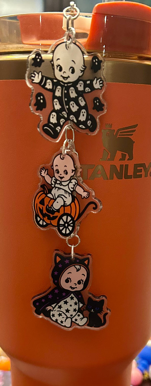 Halloween Baby Straw Topper Dangle Charm
