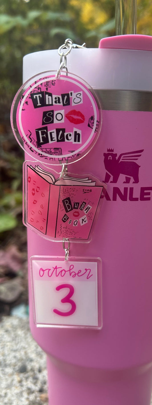 Girls Straw Topper Dangle Charm