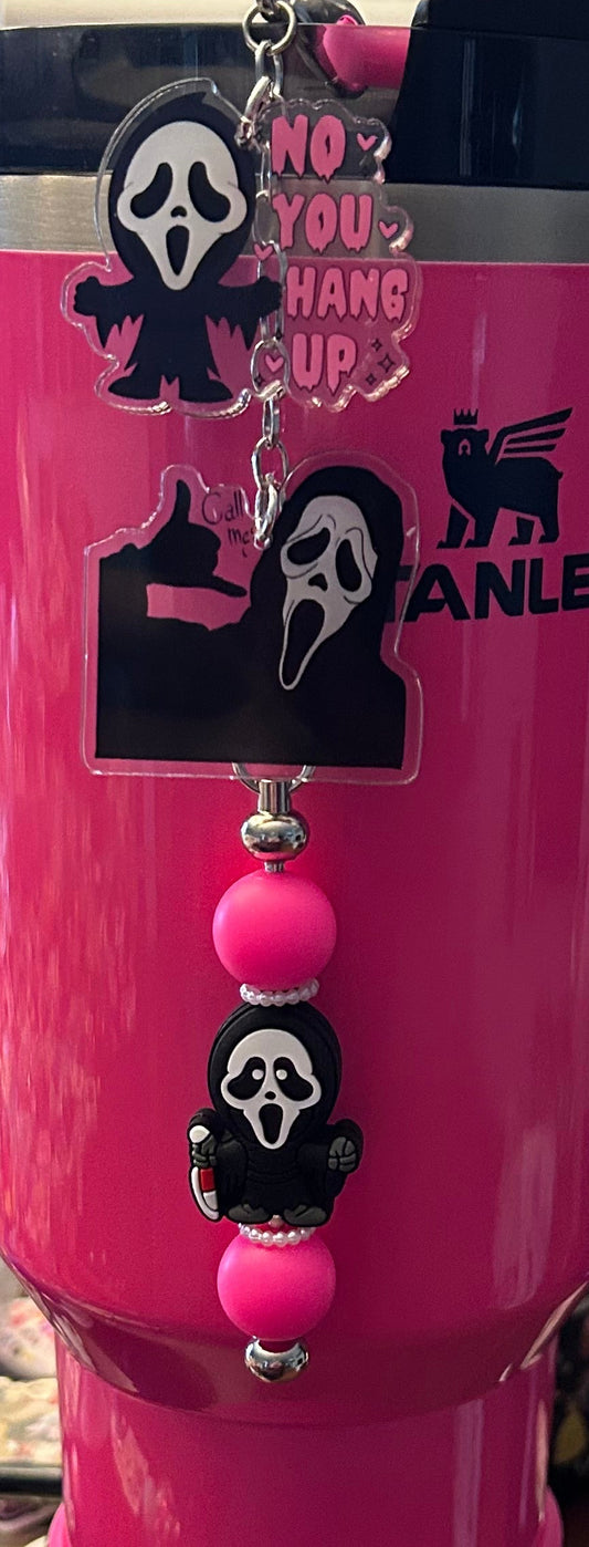 Scary Straw Topper Dangle Charm