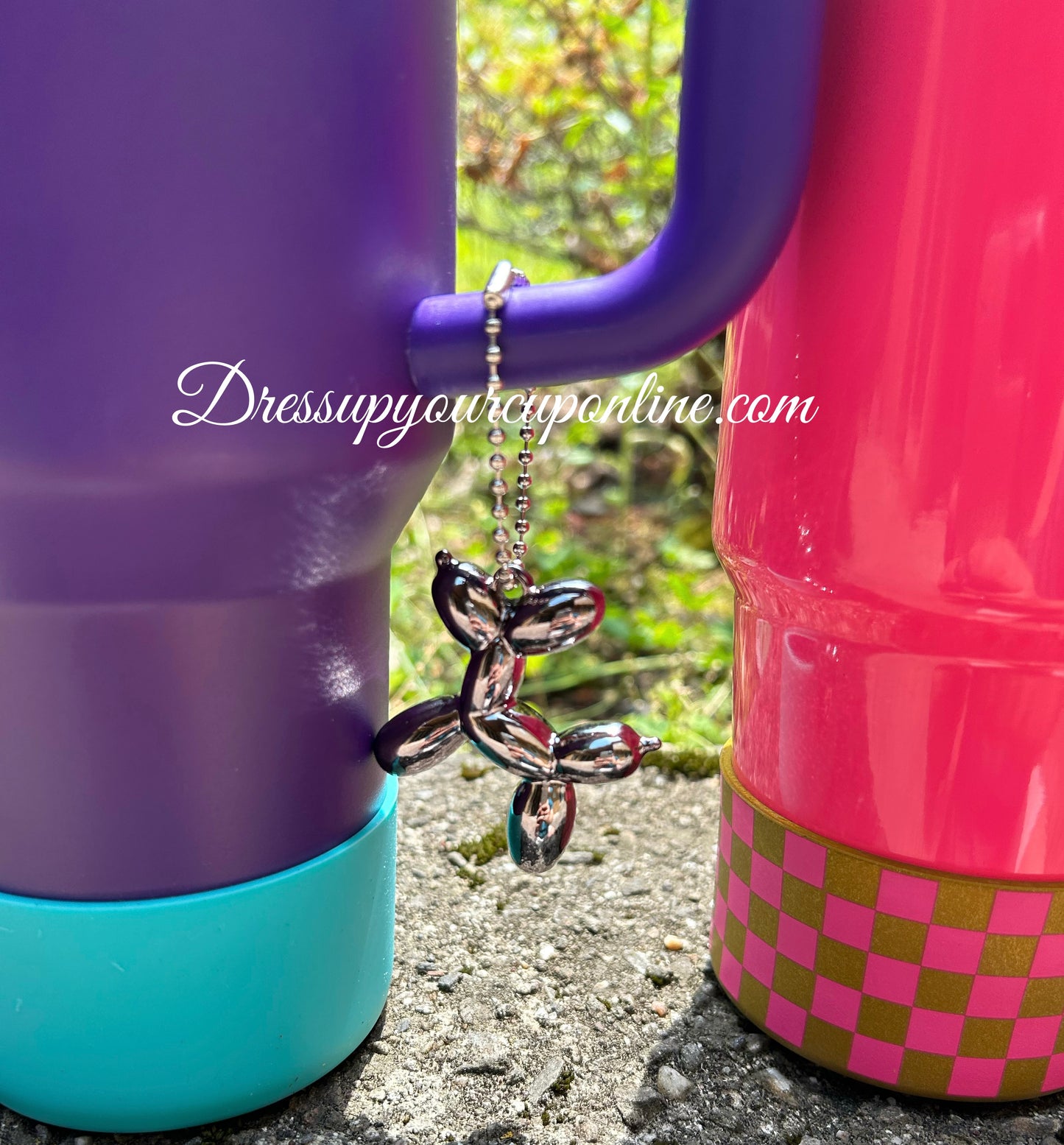 Balloon Dog Cup Handle Tumbler Charm