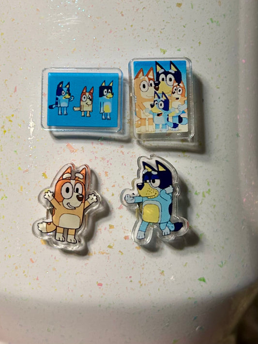 Blue Inspired Set of 4 Magnets