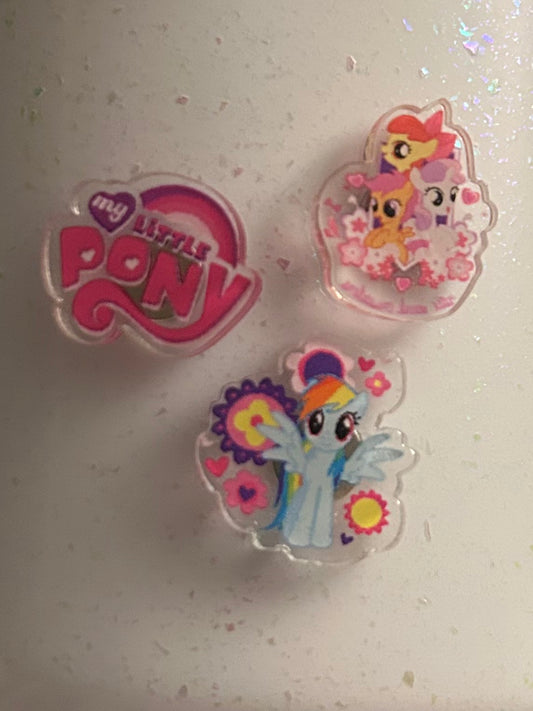 Pony Inspired Set of 3 Magnets