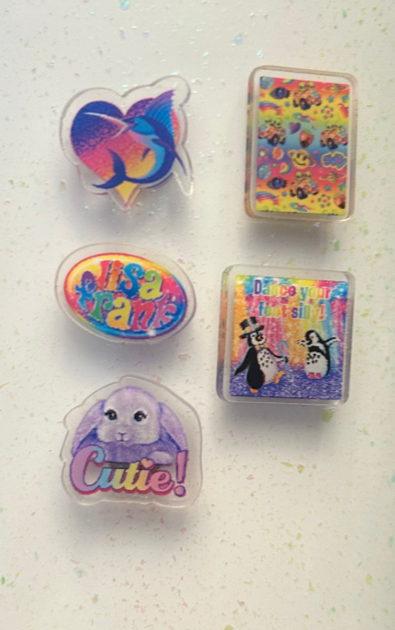 Neon Inspired Set of 5 Magnets