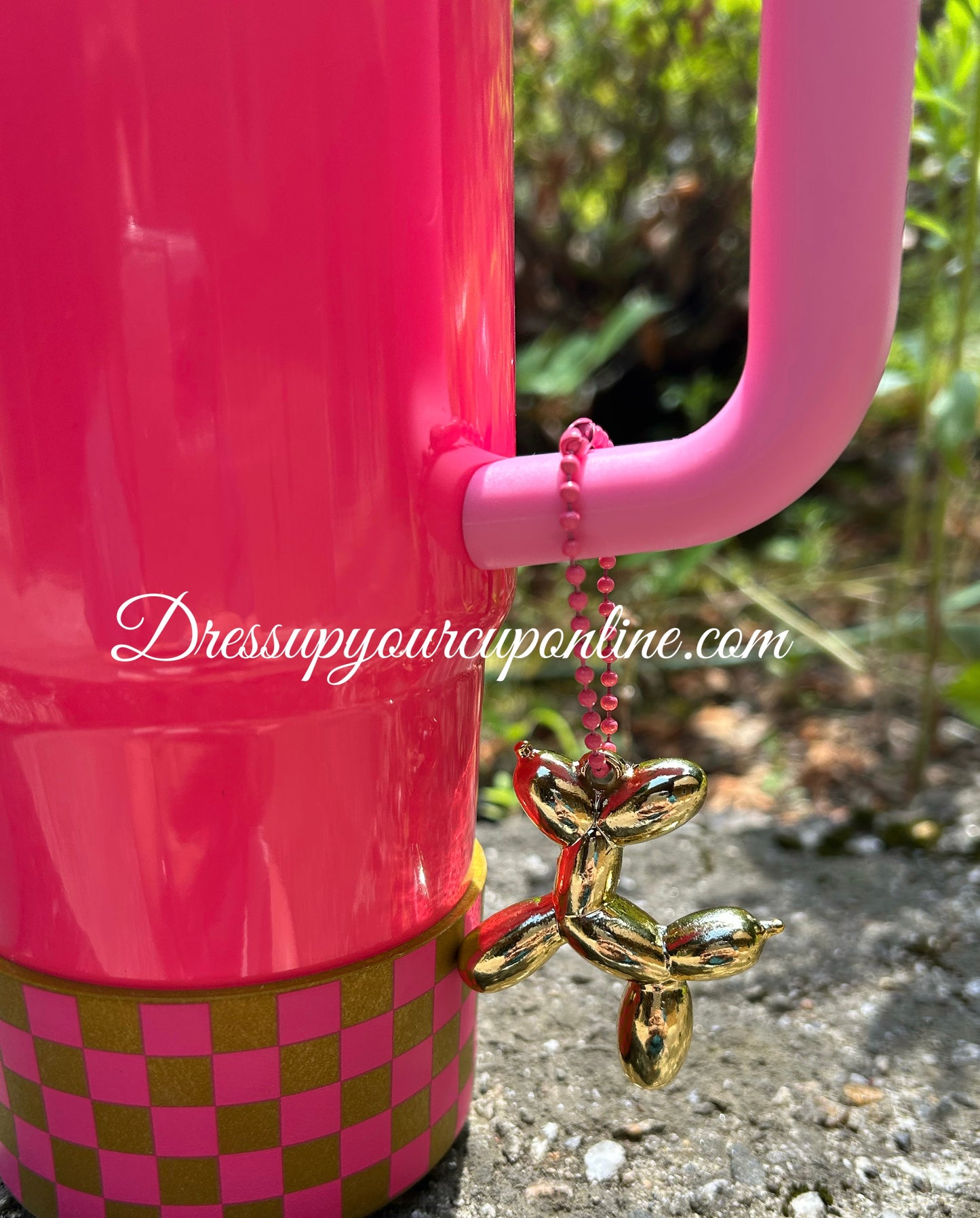 Balloon Dog Cup Handle Tumbler Charm